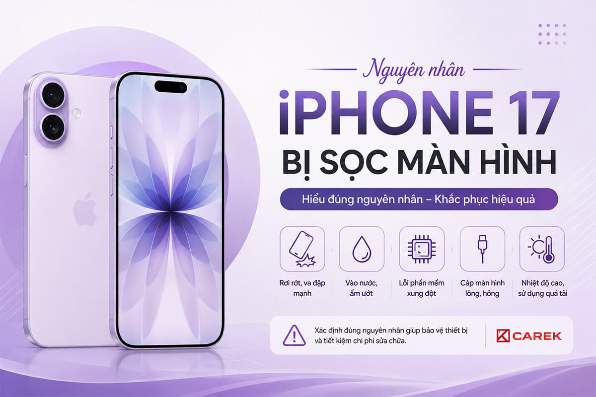 Nguyên nhân iPhone 17 bị sọc màn hình